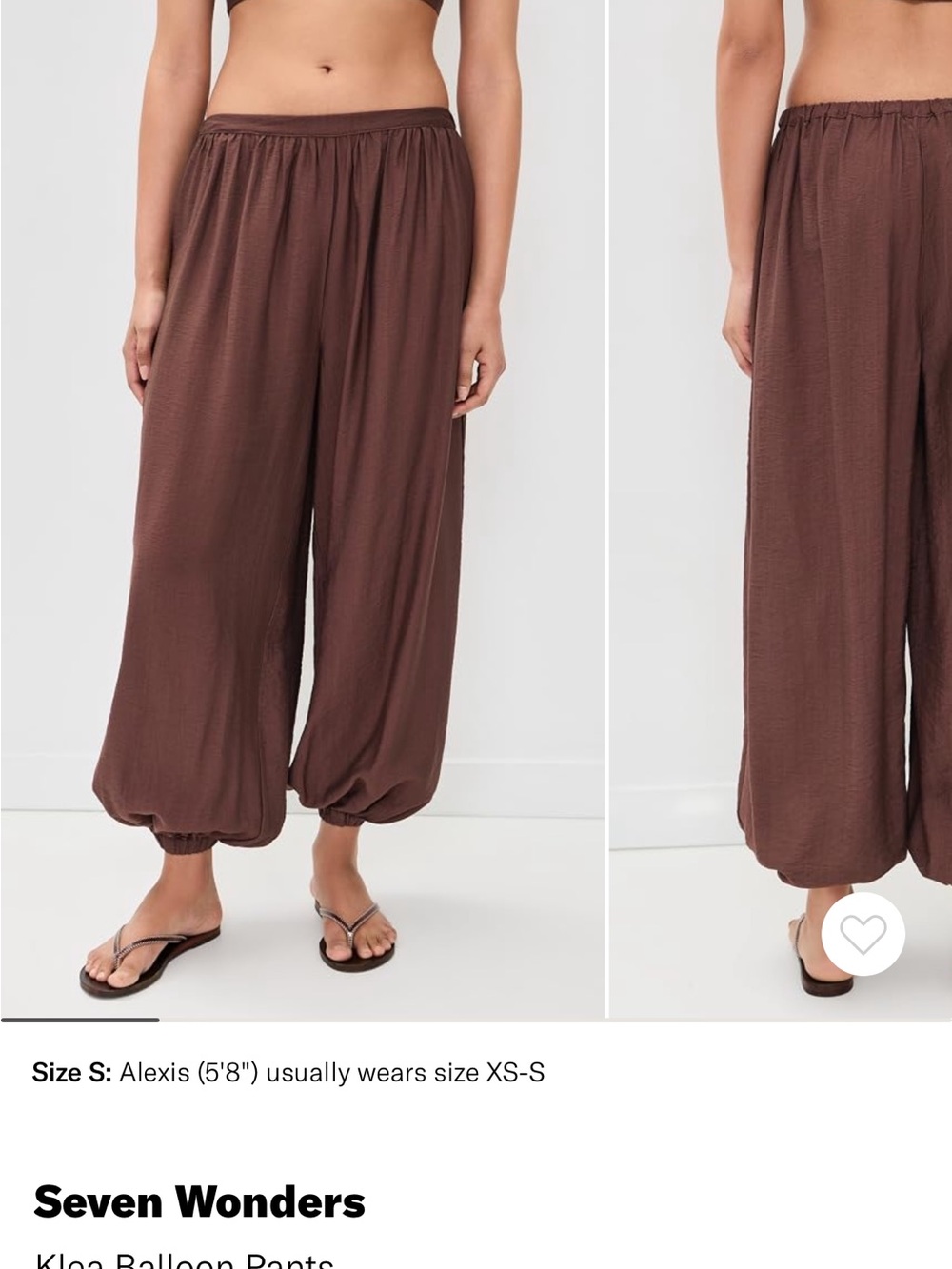 Seven Wonders Klee Balloon Wide-Leg Pants — Chocolate Brown